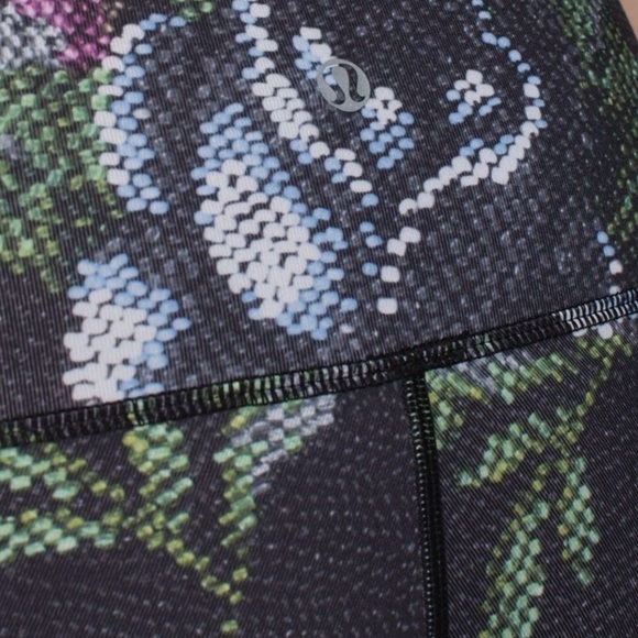 Lululemon High Times Pant Garden Party Smooth Silver Multi Athletic Leggings 4 - Picture 8 of 11